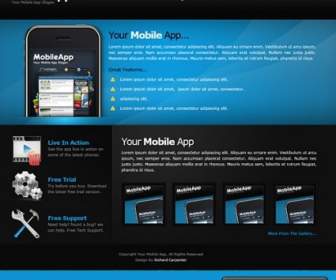 Dark Mobile App Layout Free Psd