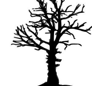 Pohon Mati Silhoutte