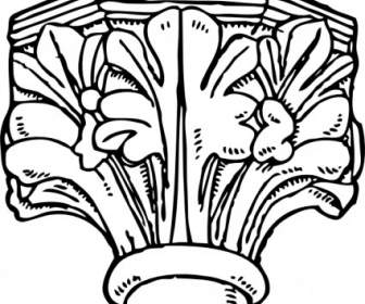 Decorated Gothic Capital Clip Art