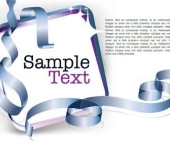 Decorative Ribbon Design Template Vector Text