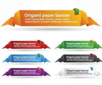 Halus Origami Label Vektor