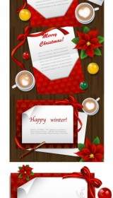 Desktop Christmas Card Vector