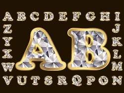 Diamond Letters Vector