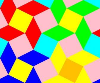 Diamond Squares Filled Pattern Clip Art