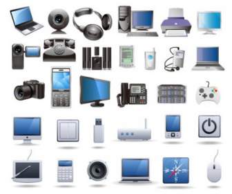 Digital Technology Products Icon Vector