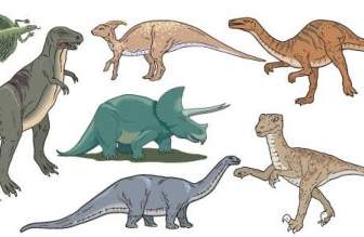 Динозавры вектор