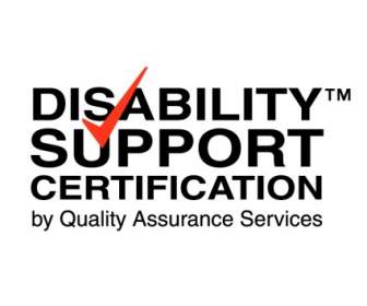 Certificación De Apoyo De Discapacidad