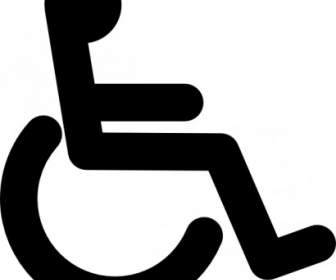 Kursi Roda Penyandang Cacat Akses Tanda Clip Art