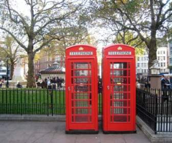 Ambulatorium Londyn Czerwony Telefon Pole