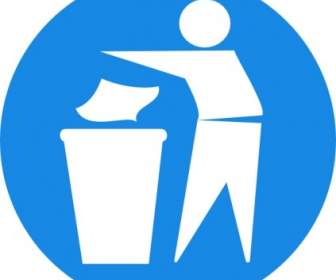 Doctormo Meletakkan Sampah Di Bin Tanda-tanda Clip Art