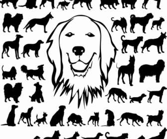 Dog Silhouettes Vector