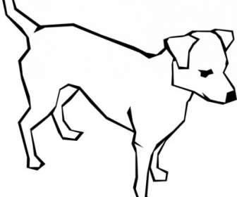 Seni Klip Gambar Sederhana Anjing