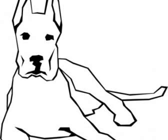 Einfache Zeichnung ClipArt Hund