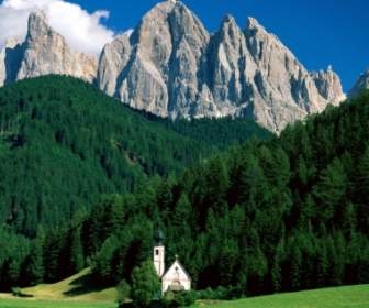 خلفية جبال دولوميت العالم إيطاليا