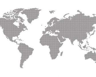 점선으로 된 세계 지도