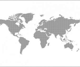 Mapa świata Kropkowane