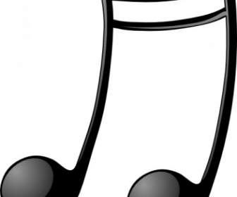 Double Note Two Clip Art