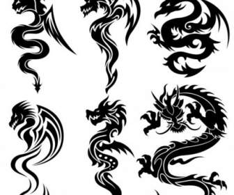 Dragonshaped Muster Vektor