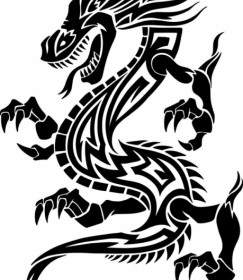 Dragonshaped Pattern Vector
