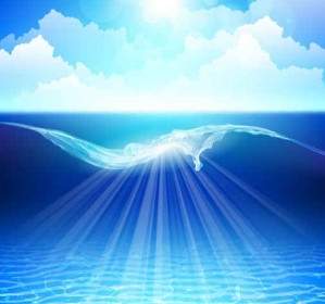 Dream Sea Water Blue Background