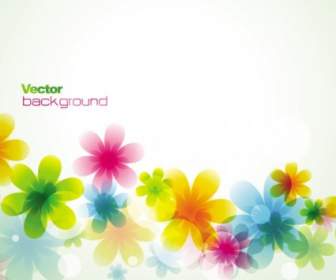 Dream Spring Flowers Background Vector