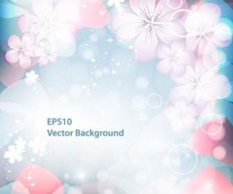 Dream Vector Background Flashing Flowers
