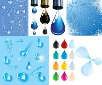Drops Of Water Droplets Theme Vector