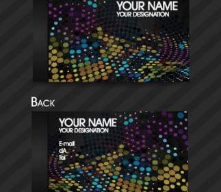 Colore Dinamico Business Card Template Vettoriale