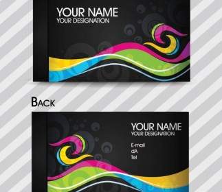 Vettore Di Modelli Di Business Card Colore Dinamico