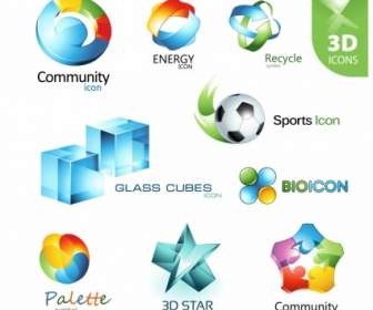 Dynamic Commerciald Logo Large Collection Vector