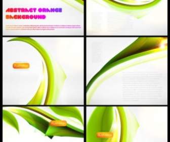 Dynamic Green Ribbons Vector