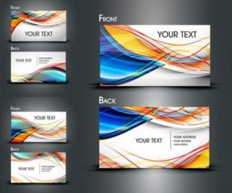 Dynamic Lines Of Business Card Templates Vector