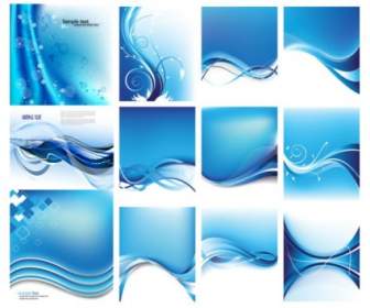 Dynamic Lines Of The Blue Background Vector