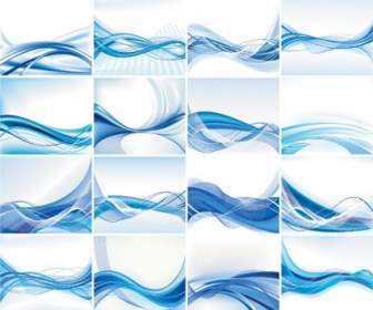 Dynamic Lines Of The Blue Background Vector