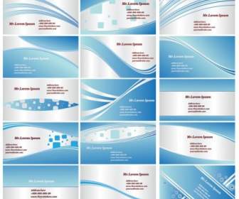 Dynamic Lines Of The Blue Card Background Vector