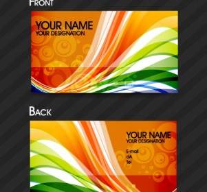Dynamic Pattern Vector Colorful Business Cards