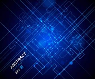 Dynamic Technological Background Bright Vector