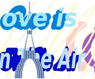 E Tarjeta Amor Está En La Air Tour Eiffel Torre Aug Clip Art