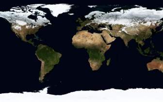 Earth Map Winter