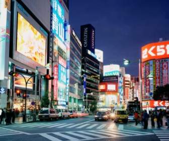 Wschód Shinjuku Tapeta Japonii świata