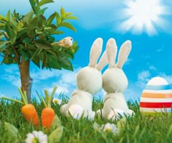 Easter Bunnies Wallpaper Easter Holidays