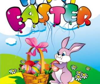 Easter Cartoon Elements Vector