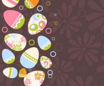 復活祭の卵の図の背景のベクトル