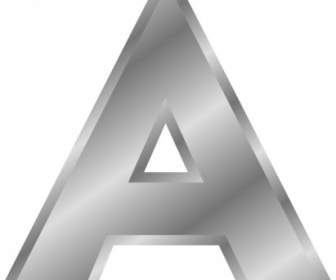 Effekt Buchstaben Alphabet Silber-ClipArt