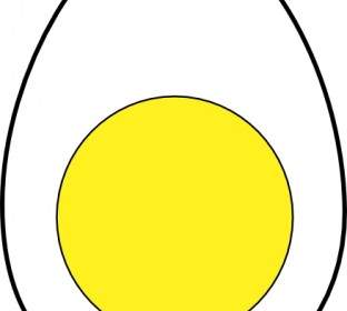 계란 흰색 노란색 단백질 클립 아트