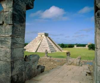 El Castillo Chichen Itza Tapete Mexiko Welt