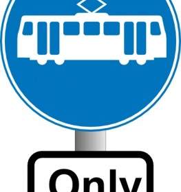 Electric Metro Bus Road Sign Station Clip Art