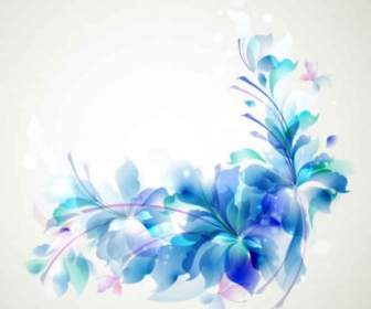 Latar Belakang Bunga Biru Yang Elegan