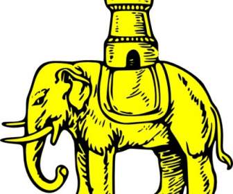 Gajah Dan Kastil Clip Art