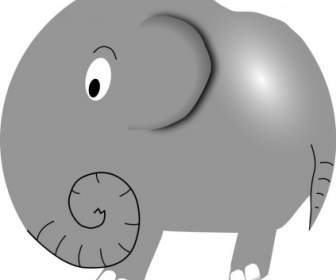 Elefante Divertente Cartone Animato Poco